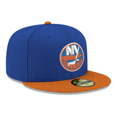 NHL New York Islanders New Era Core Logo Two-Tone 59FIFTY Fitted Hat - Blue