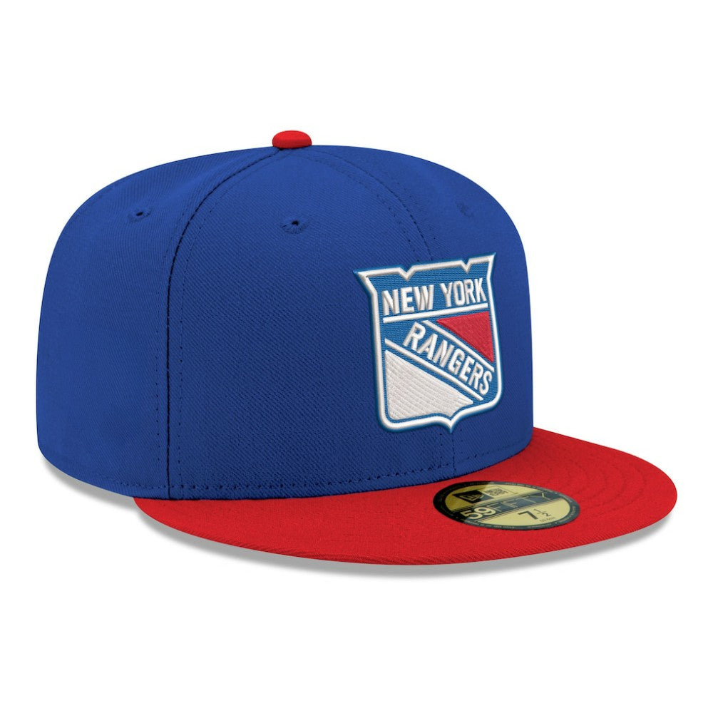 NHL New York Rangers New Era Core Logo Two-Tone 59FIFTY Fitted Hat - Blue