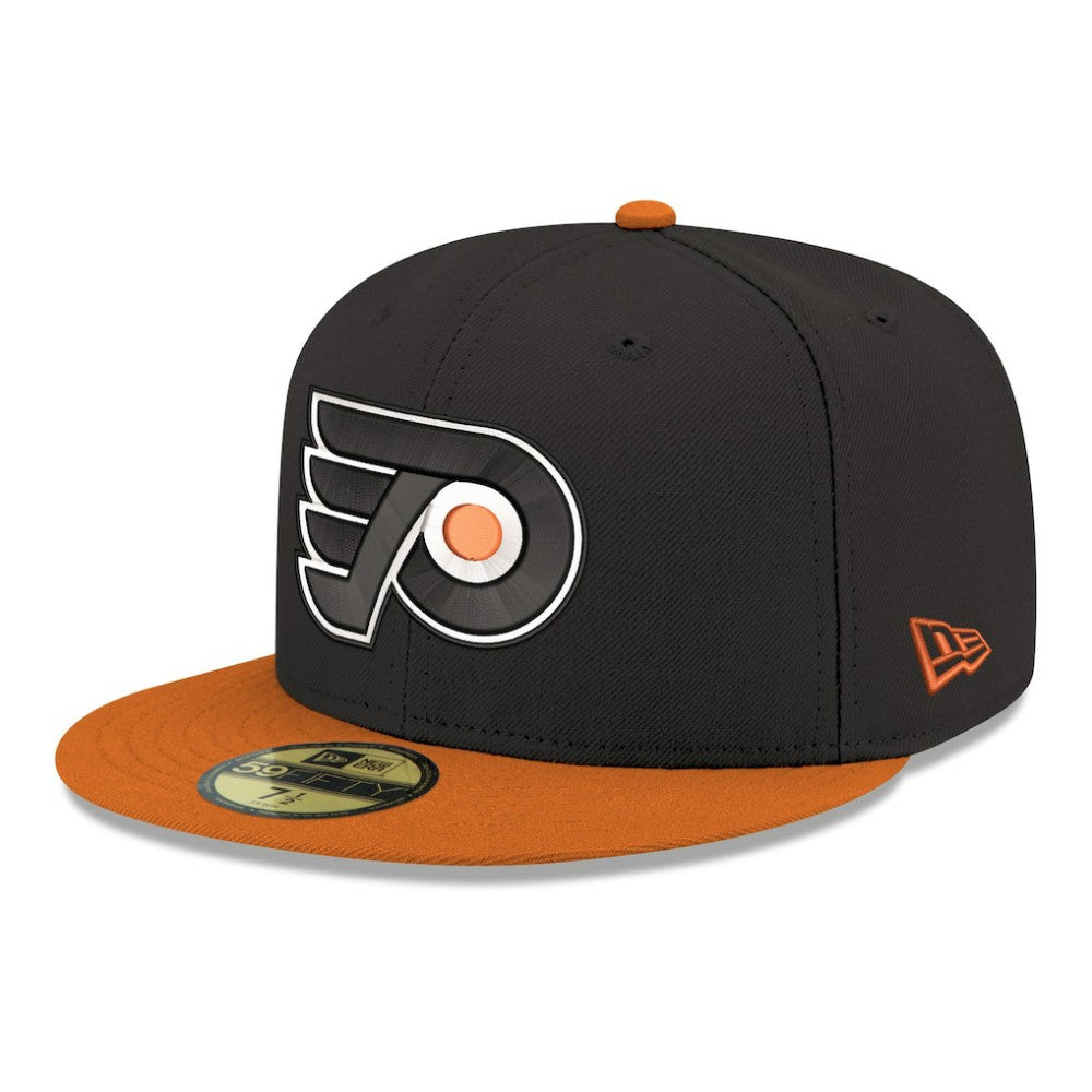 NHL Philadelphia Flyers New Era Core Logo Two-Tone 59FIFTY Fitted Hat - Black