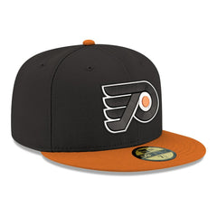NHL Philadelphia Flyers New Era Core Logo Two-Tone 59FIFTY Fitted Hat - Black