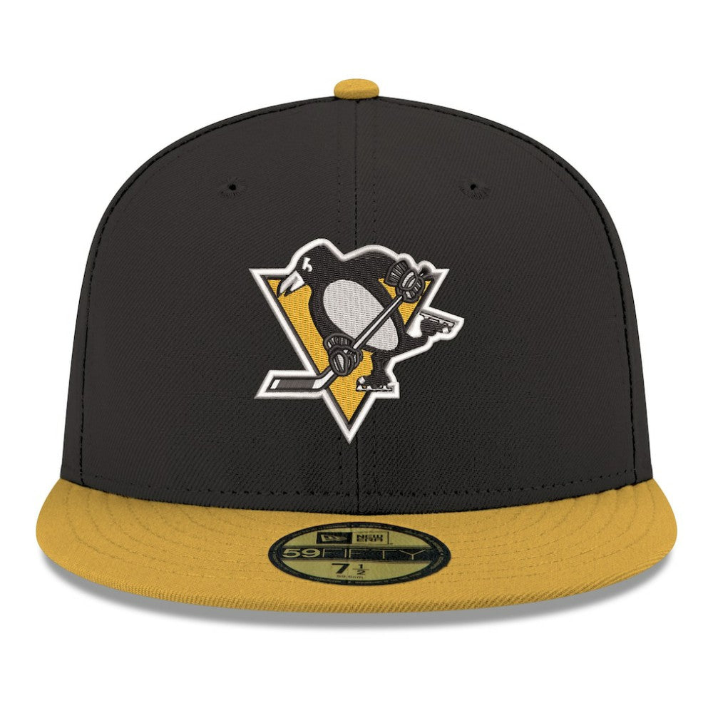 NHL Pittsburgh Penguins New Era Core Logo Two-Tone 59FIFTY Fitted Hat - Black