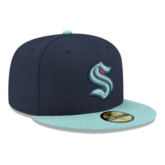 NHL Seattle Kraken New Era Core Logo Two-Tone 59FIFTY Fitted Hat - Navy