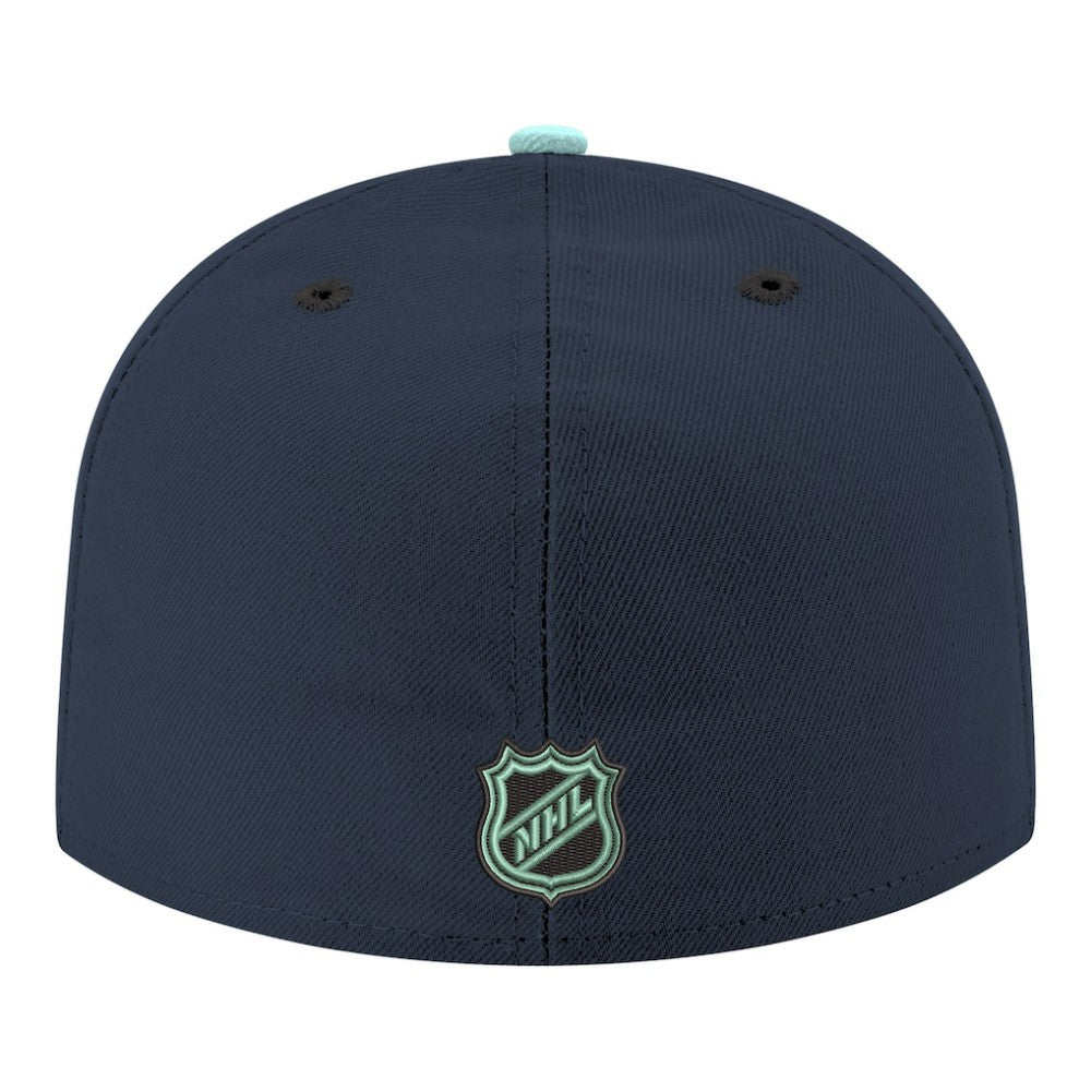 NHL Seattle Kraken New Era Core Logo Two-Tone 59FIFTY Fitted Hat - Navy