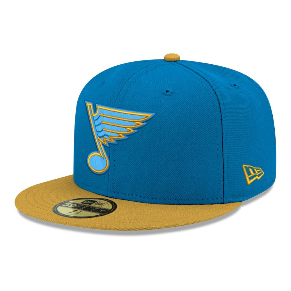NHL St. Louis Blues New Era Core Logo Two-Tone 59FIFTY Fitted Hat - Blue