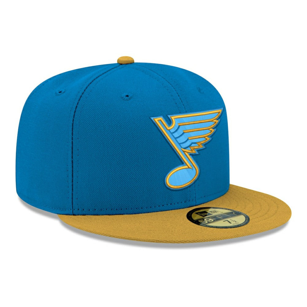 NHL St. Louis Blues New Era Core Logo Two-Tone 59FIFTY Fitted Hat - Blue