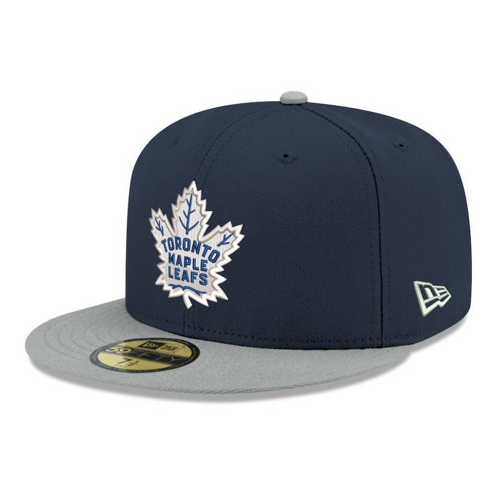 NHL Toronto Maple Leafs New Era Core Logo Two-Tone 59FIFTY Fitted Hat - Navy