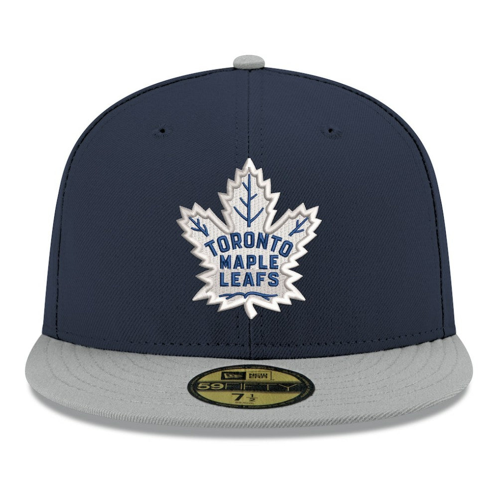 NHL Toronto Maple Leafs New Era Core Logo Two-Tone 59FIFTY Fitted Hat - Navy