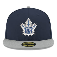 NHL Toronto Maple Leafs New Era Core Logo Two-Tone 59FIFTY Fitted Hat - Navy