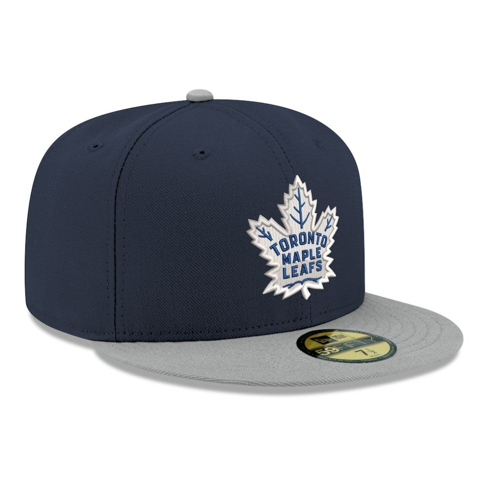 NHL Toronto Maple Leafs New Era Core Logo Two-Tone 59FIFTY Fitted Hat - Navy