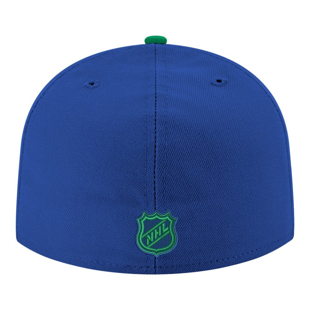 NHL Vancouver Canucks New Era Core Logo Two-Tone 59FIFTY Fitted Hat - Blue