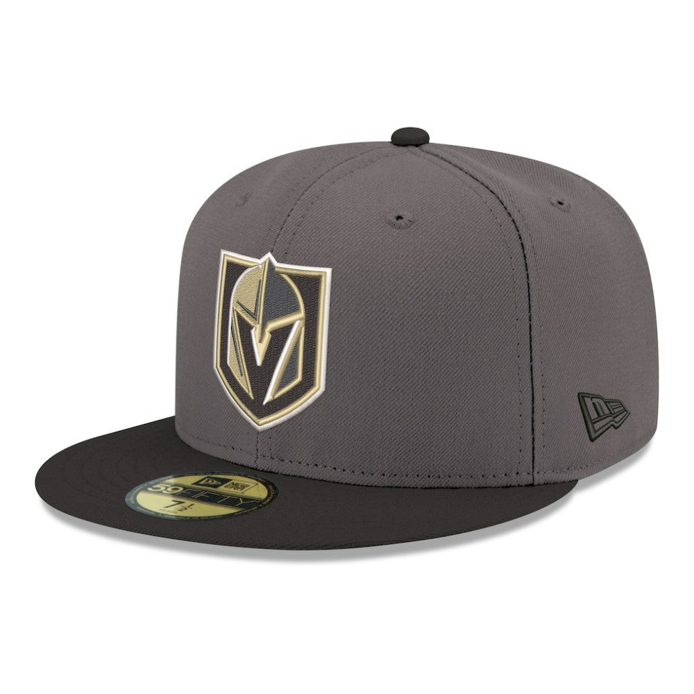 NHL Vegas Golden Knights New Era Core Logo Two-Tone 59FIFTY Fitted Hat - Gray