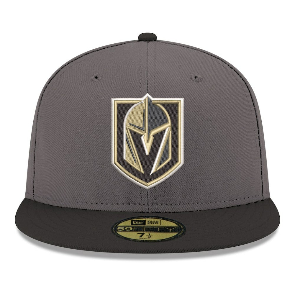NHL Vegas Golden Knights New Era Core Logo Two-Tone 59FIFTY Fitted Hat - Gray