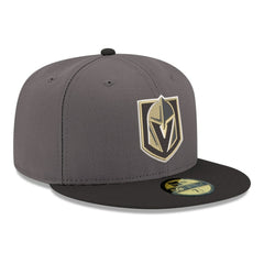 NHL Vegas Golden Knights New Era Core Logo Two-Tone 59FIFTY Fitted Hat - Gray