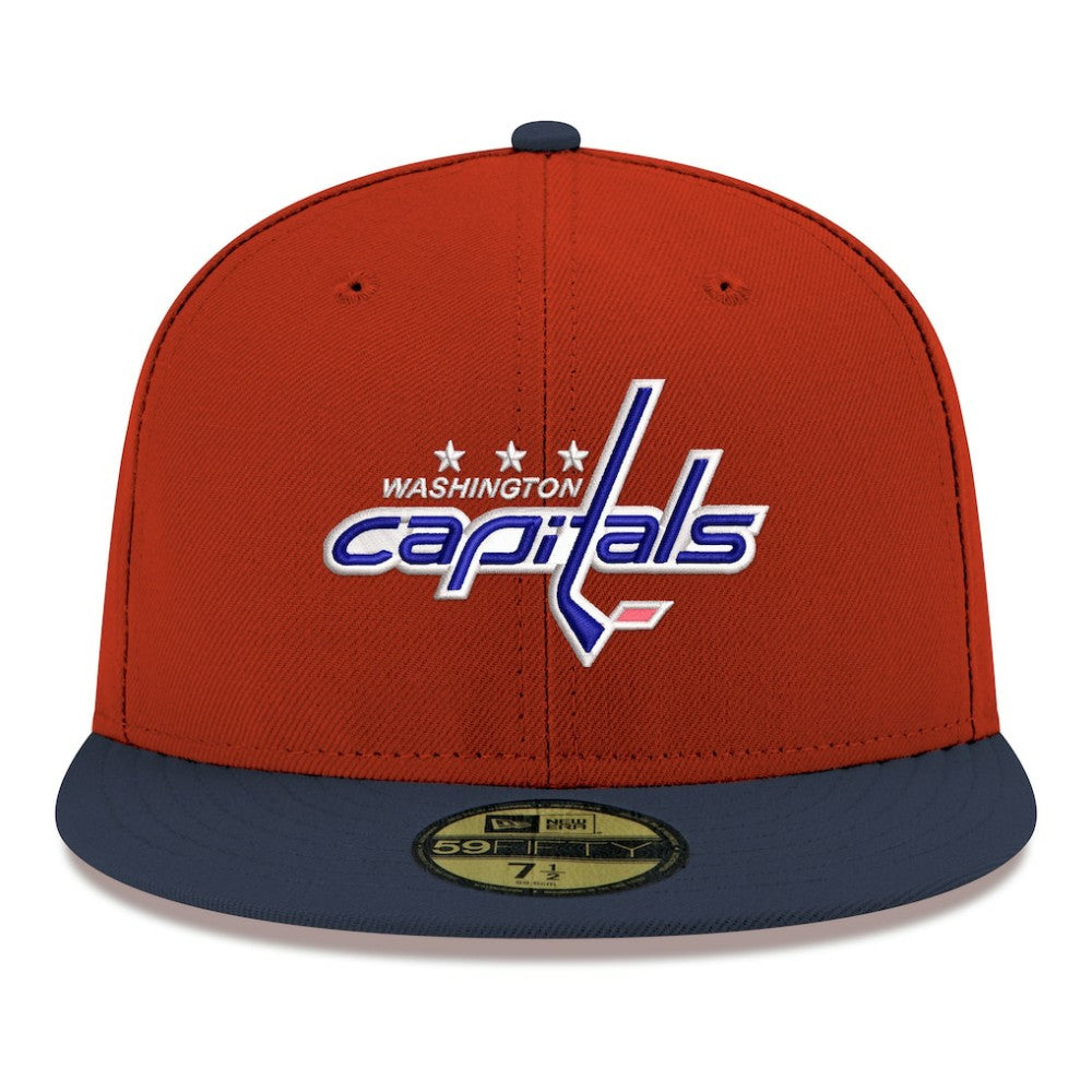 NHL Washington Capitals New Era Core Logo Two-Tone 59FIFTY Fitted Hat - Red