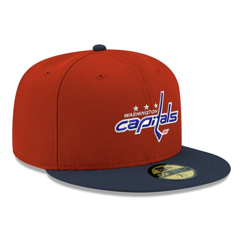 NHL Washington Capitals New Era Core Logo Two-Tone 59FIFTY Fitted Hat - Red