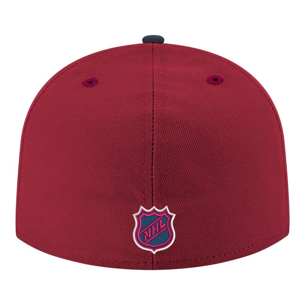 NHL Colorado Avalanche New Era Core Logo Two-Tone 59FIFTY Fitted Hat - Burgundy