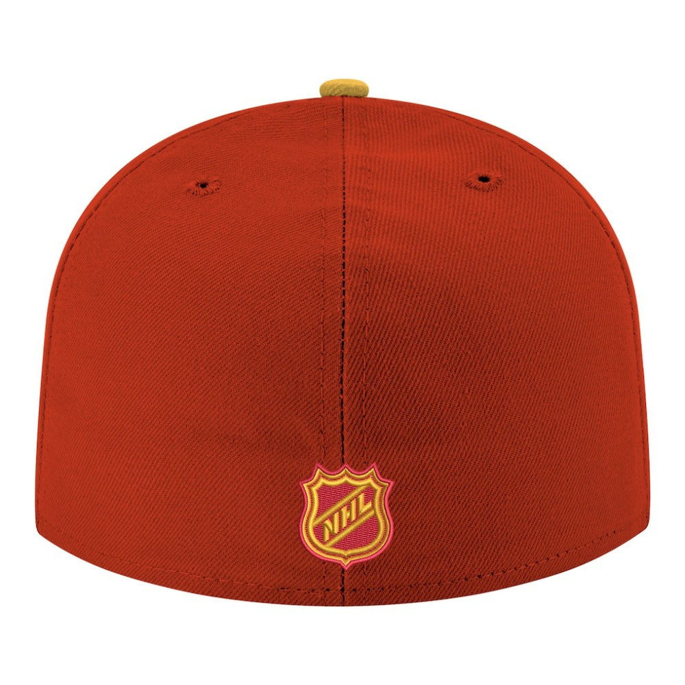 NHL Calgary Flames New Era Core Logo Two-Tone 59FIFTY Fitted Hat - Red