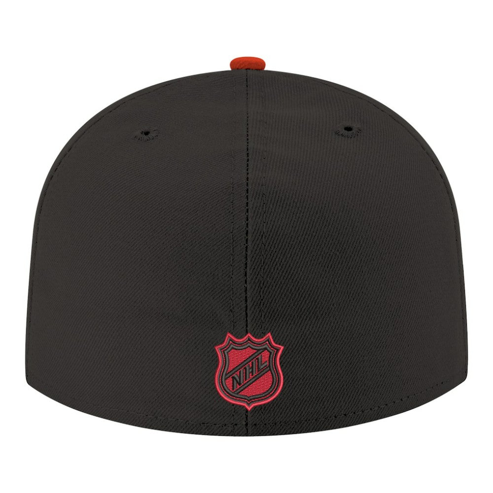 NHL Carolina Hurricanes New Era Core Logo Two-Tone 59FIFTY Fitted Hat - Black