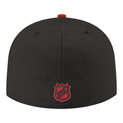 NHL Carolina Hurricanes New Era Core Logo Two-Tone 59FIFTY Fitted Hat - Black