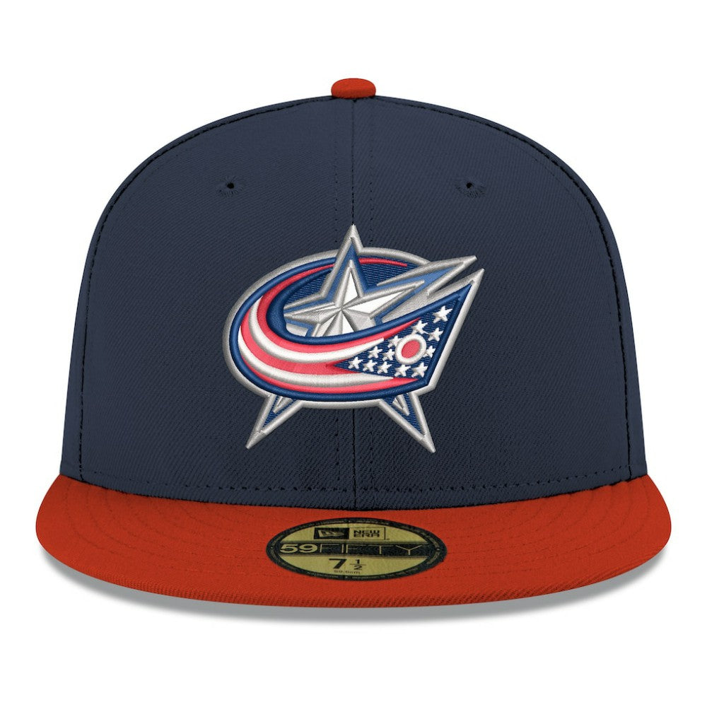 NHL Columbus Blue Jackets New Era Core Logo Two-Tone 59FIFTY Fitted Hat - Navy