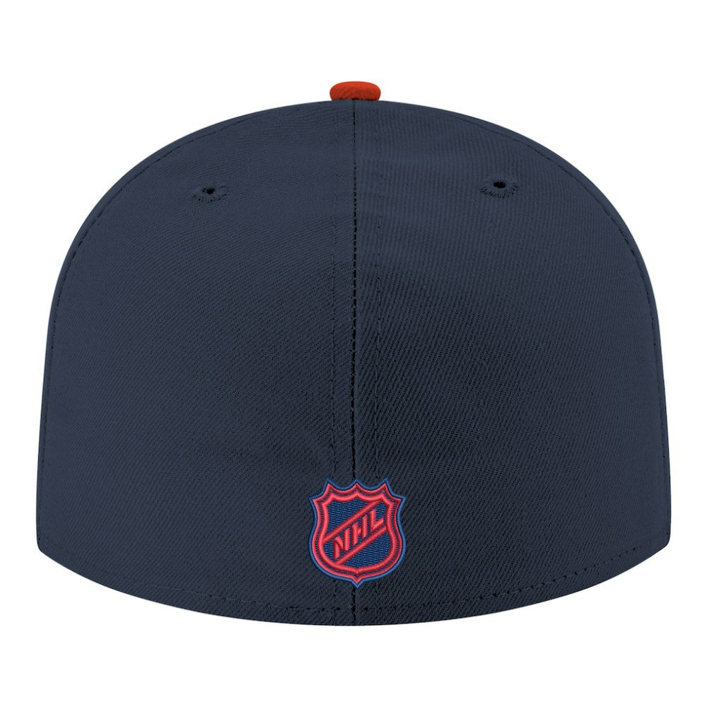 NHL Columbus Blue Jackets New Era Core Logo Two-Tone 59FIFTY Fitted Hat - Navy