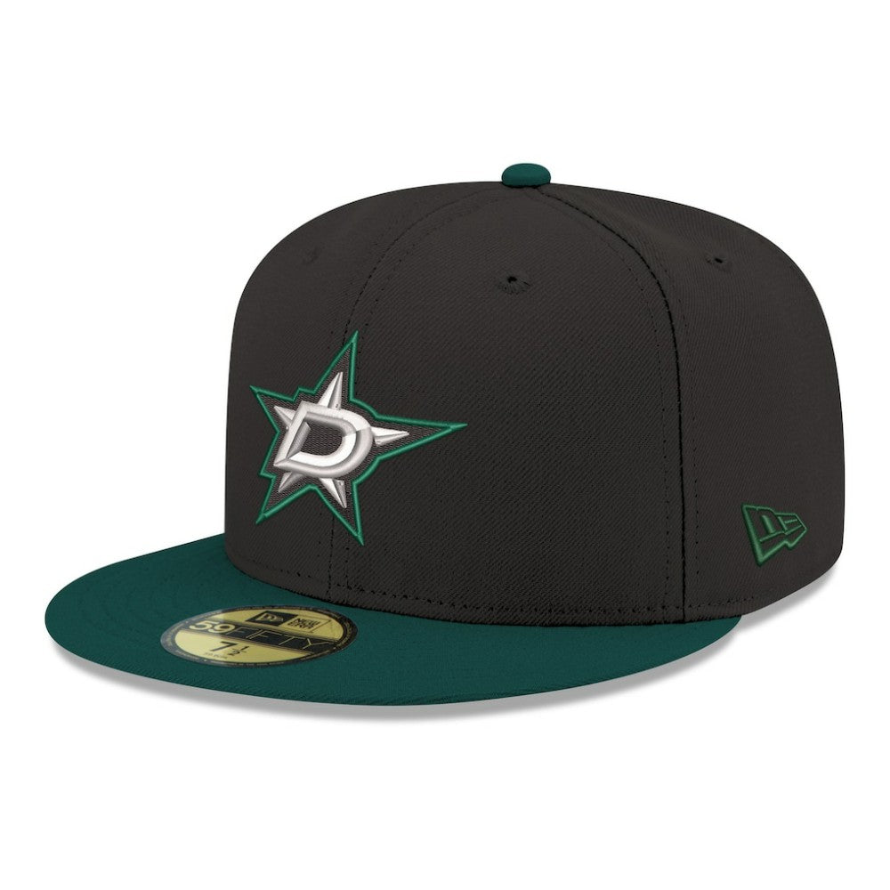 NHL Dallas Stars New Era Core Logo Two-Tone 59FIFTY Fitted Hat - Black