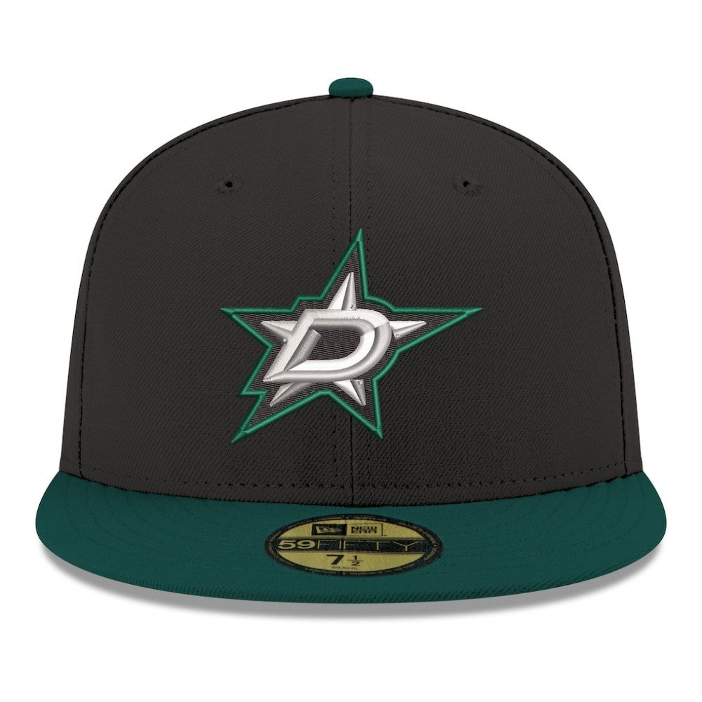 NHL Dallas Stars New Era Core Logo Two-Tone 59FIFTY Fitted Hat - Black