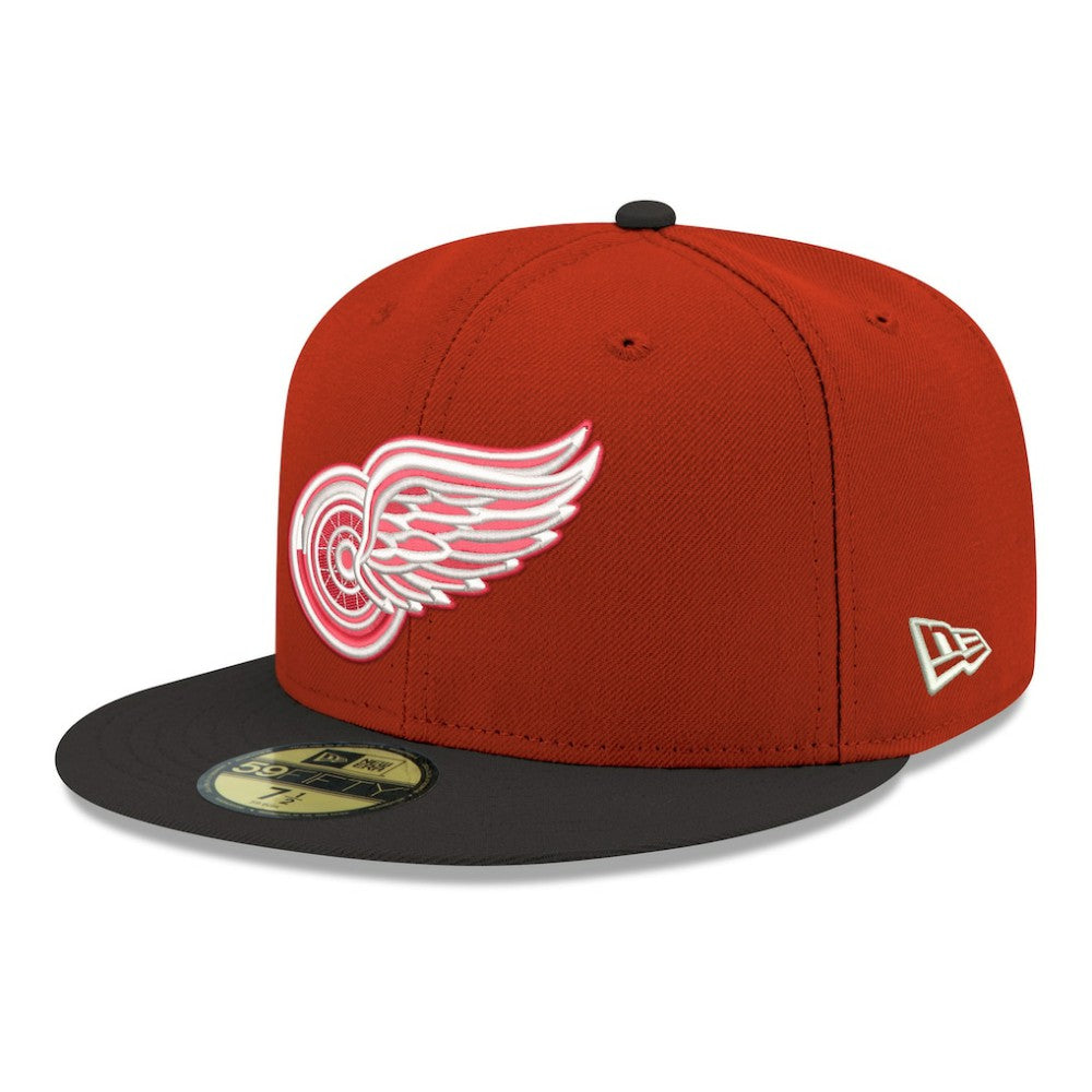 NHL Detroit Red Wings New Era Core Logo Two-Tone 59FIFTY Fitted Hat - Red