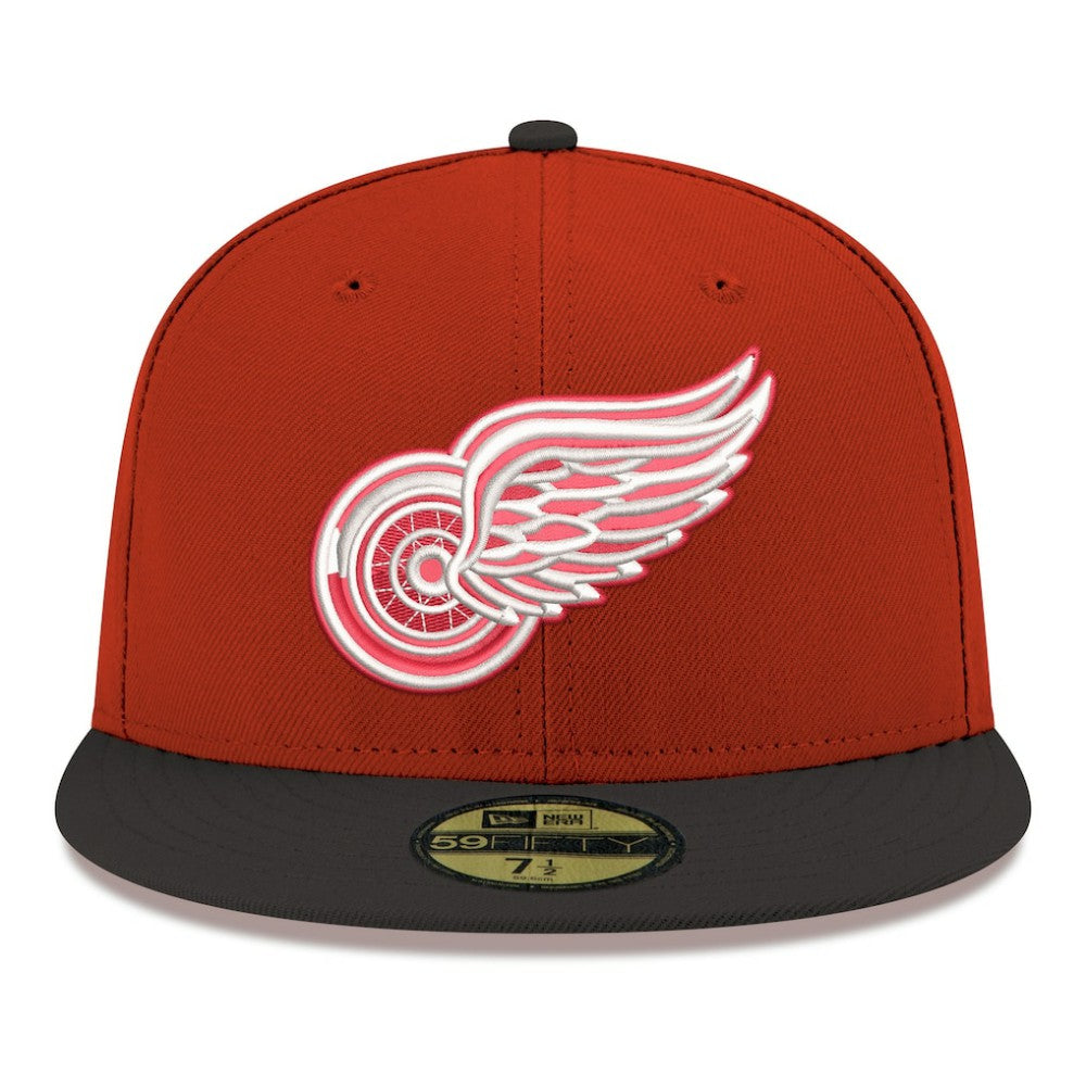NHL Detroit Red Wings New Era Core Logo Two-Tone 59FIFTY Fitted Hat - Red