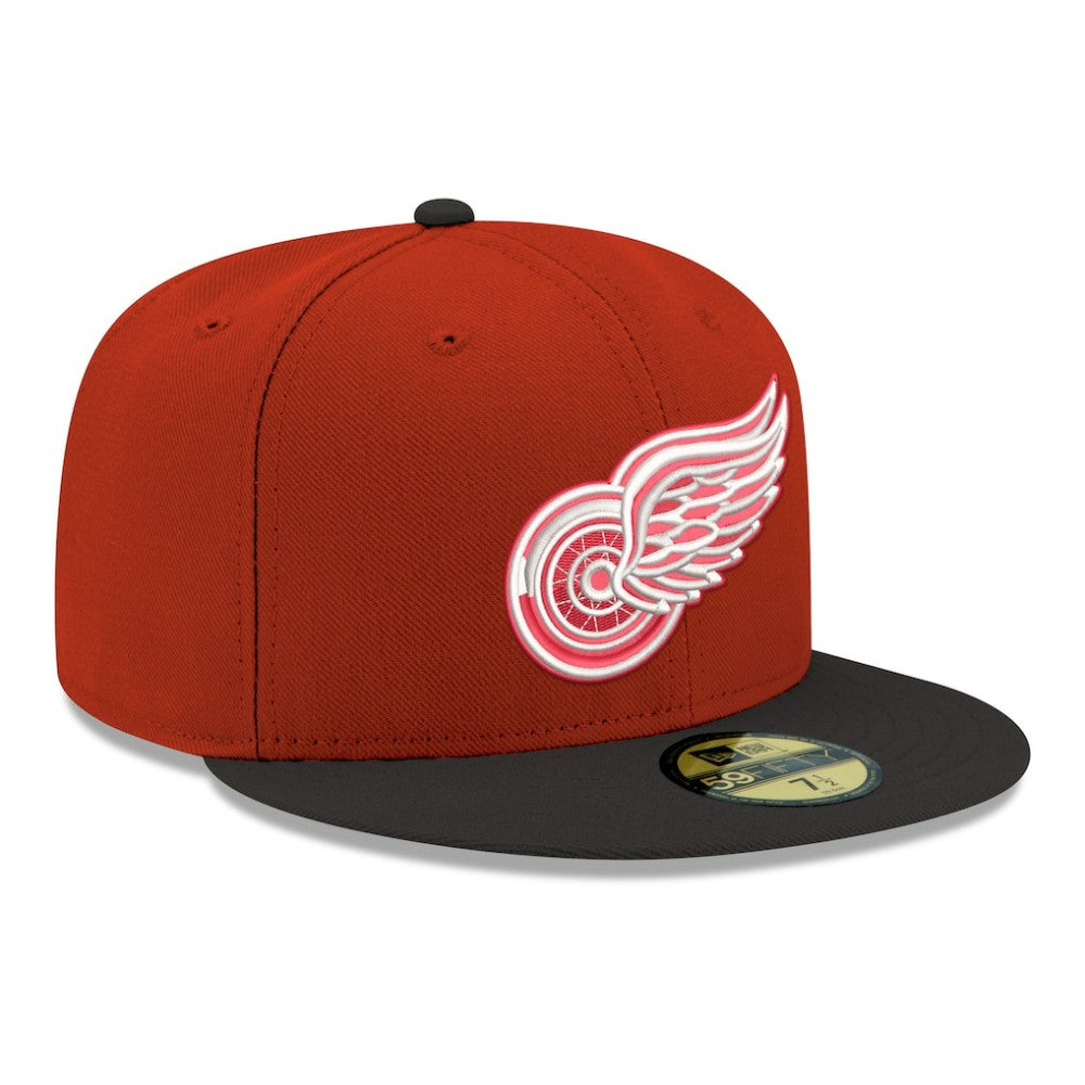 NHL Detroit Red Wings New Era Core Logo Two-Tone 59FIFTY Fitted Hat - Red