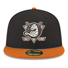 NHL Anaheim Ducks New Era Core Logo Two-Tone 59FIFTY Fitted Hat - Black