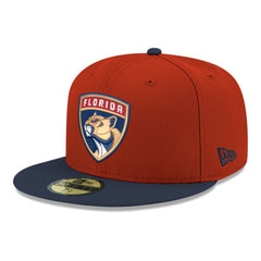 NHL Florida Panthers New Era Core Logo Two-Tone 59FIFTY Fitted Hat - Red