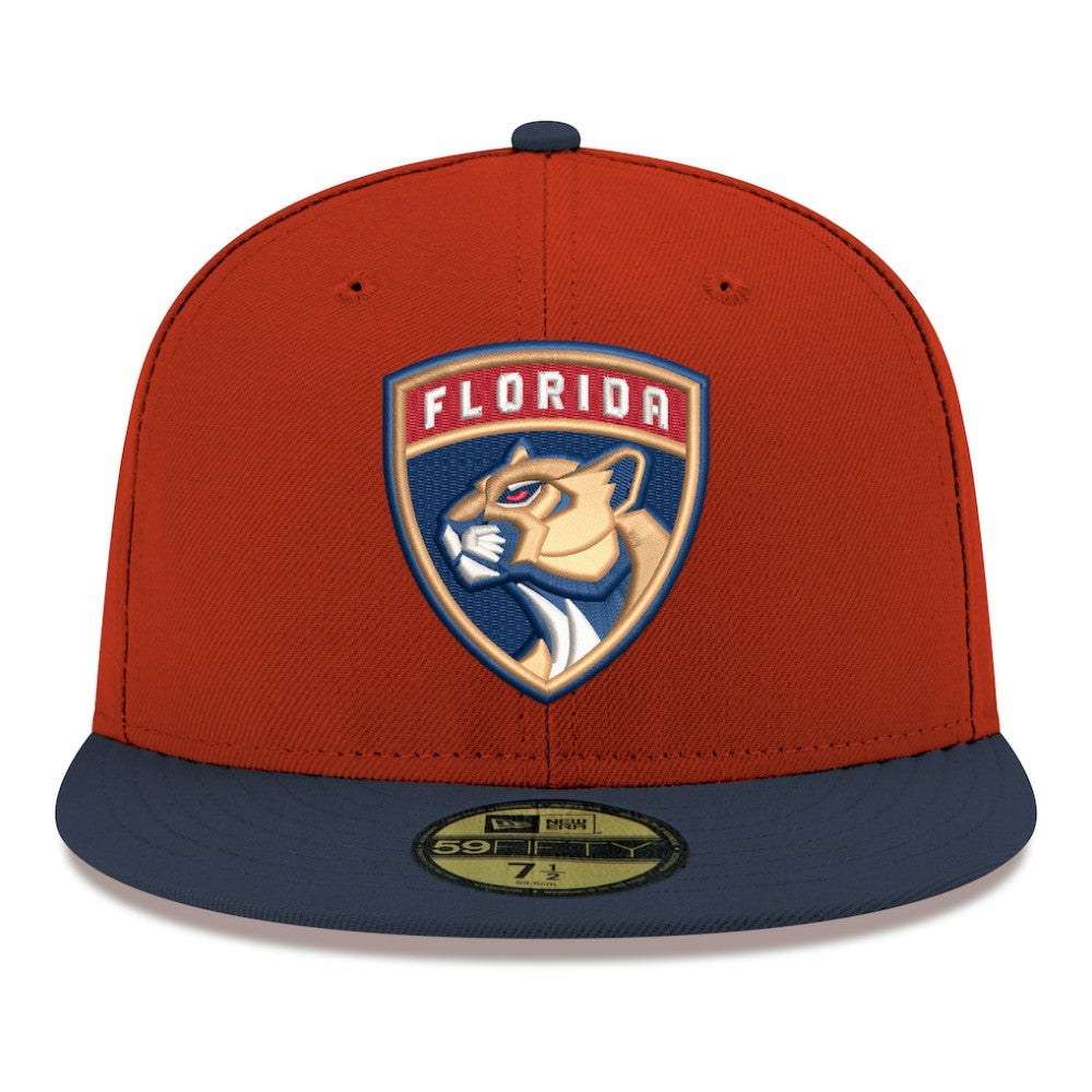 NHL Florida Panthers New Era Core Logo Two-Tone 59FIFTY Fitted Hat - Red