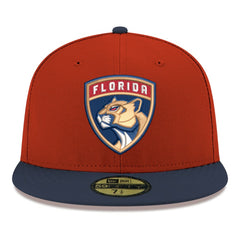 NHL Florida Panthers New Era Core Logo Two-Tone 59FIFTY Fitted Hat - Red