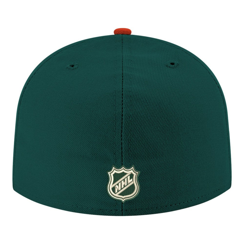 NHL Minnesota Wild New Era Core Logo Two-Tone 59FIFTY Fitted Hat - Green