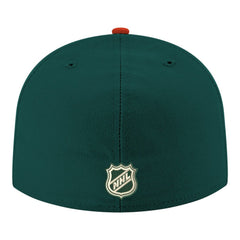 NHL Minnesota Wild New Era Core Logo Two-Tone 59FIFTY Fitted Hat - Green