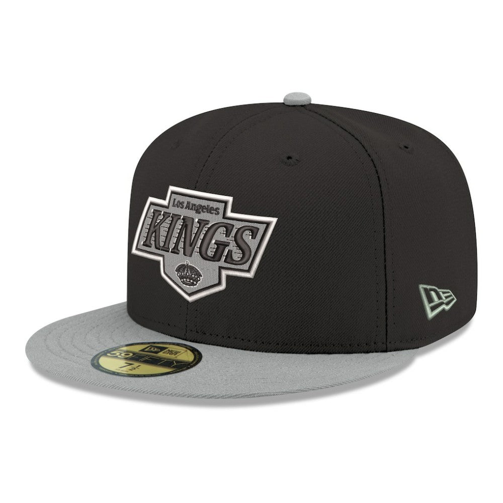 NHL Los Angeles Kings New Era Core Logo Two-Tone 59FIFTY Fitted Hat - Black