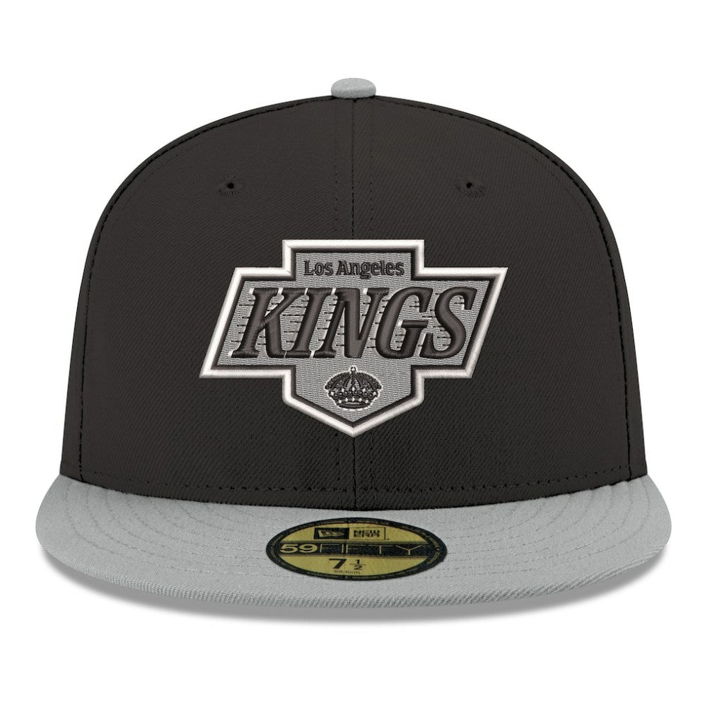 NHL Los Angeles Kings New Era Core Logo Two-Tone 59FIFTY Fitted Hat - Black