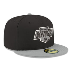 NHL Los Angeles Kings New Era Core Logo Two-Tone 59FIFTY Fitted Hat - Black
