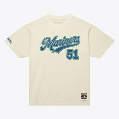 Ichiro Suzuki Seattle Mariners Mitchell & Ness Cooperstown Collection Throwback Name & Number T-Shirt - Cream T-shirts