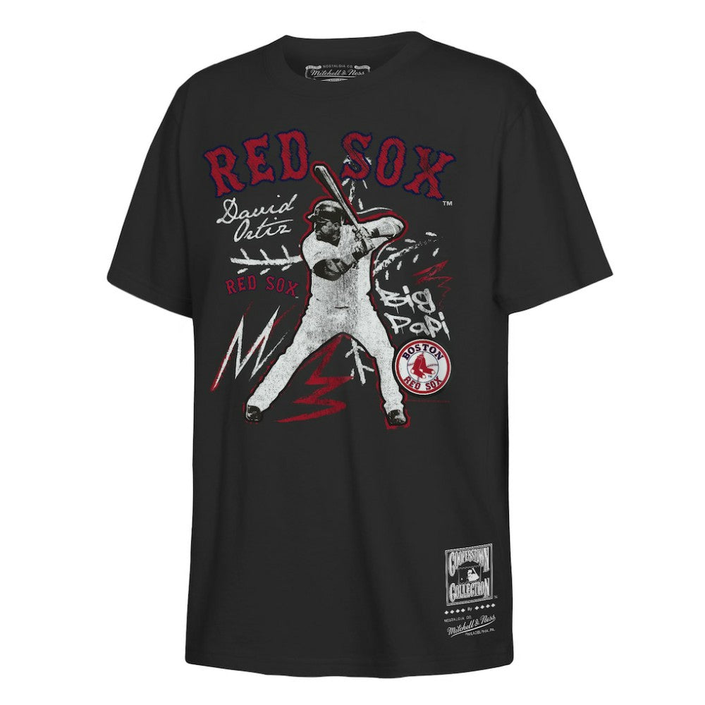 David Ortiz Boston Red Sox Mitchell & Ness Youth Chalked Up Player T-Shirt - Black T-shirts