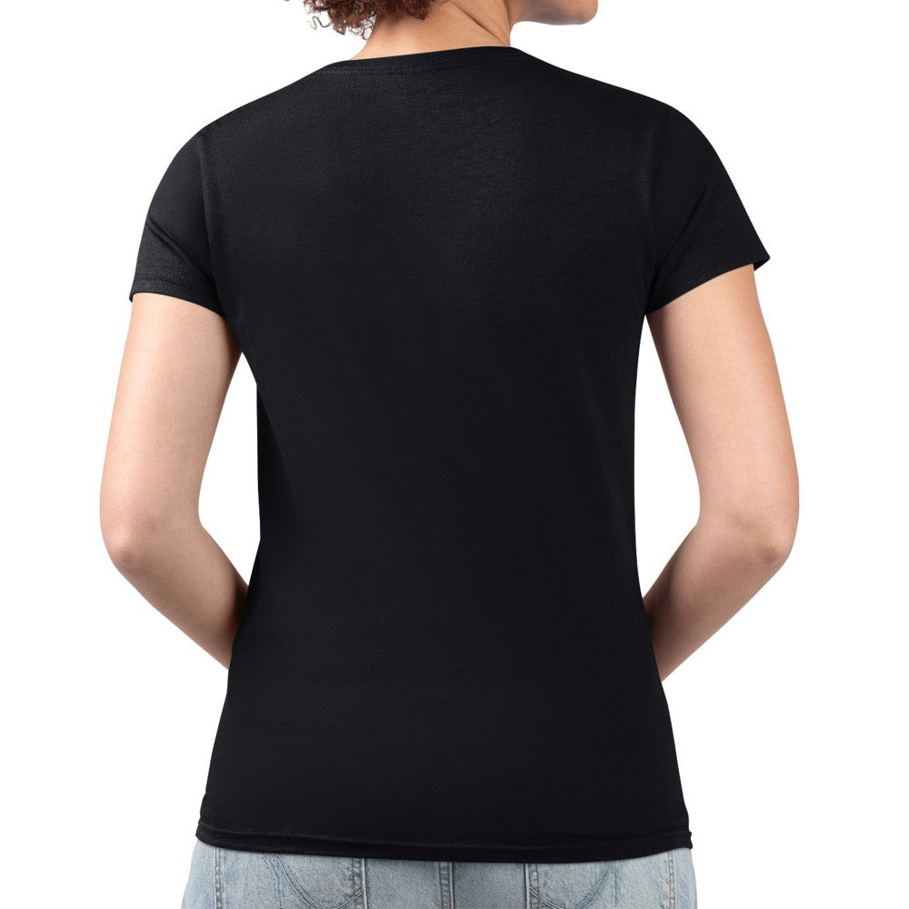 Cincinnati Reds G-III 4Her by Carl Banks Women's Metallic Drop Lightweight V-Neck T-Shirt - Black T-shirts