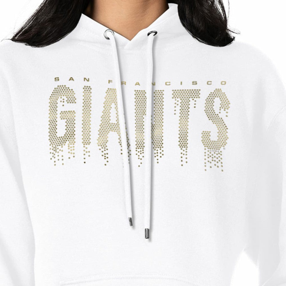 San Francisco Giants G-III 4Her by Carl Banks Women's Metallic Drop Fleece Hoodie - White Hoodies