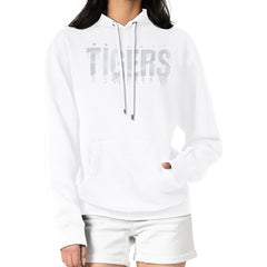 Detroit Tigers G-III 4Her by Carl Banks Women's Metallic Drop Fleece Hoodie - White Hoodies