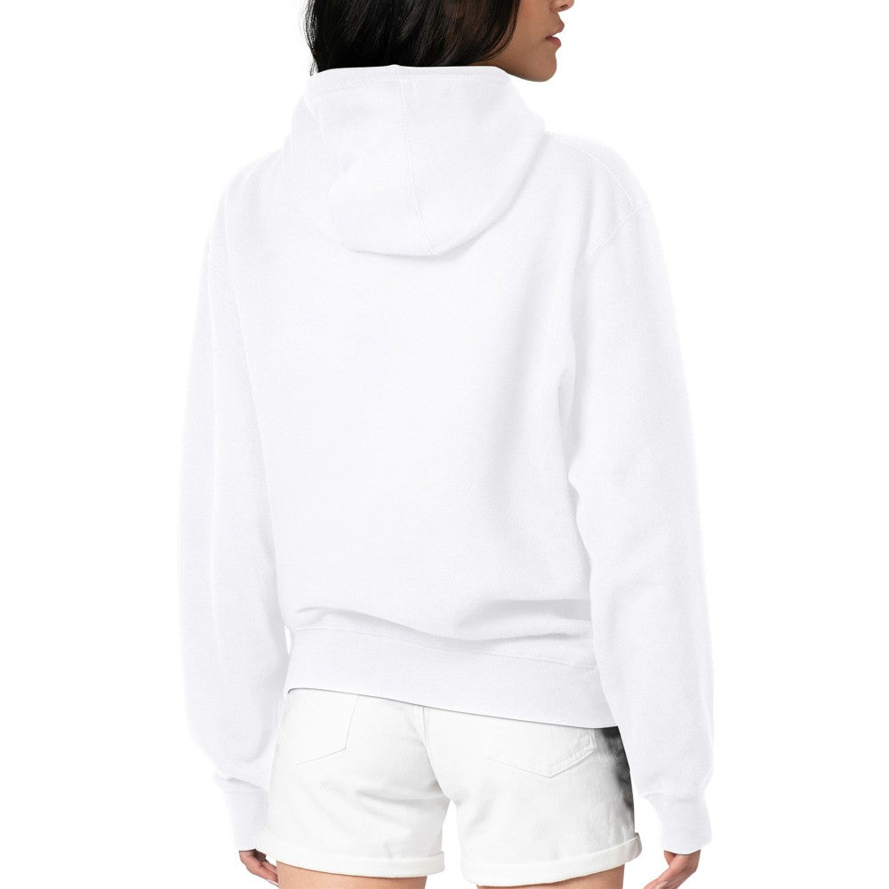 New York Mets G-III 4Her by Carl Banks Women's Metallic Drop Fleece Hoodie - White Hoodies