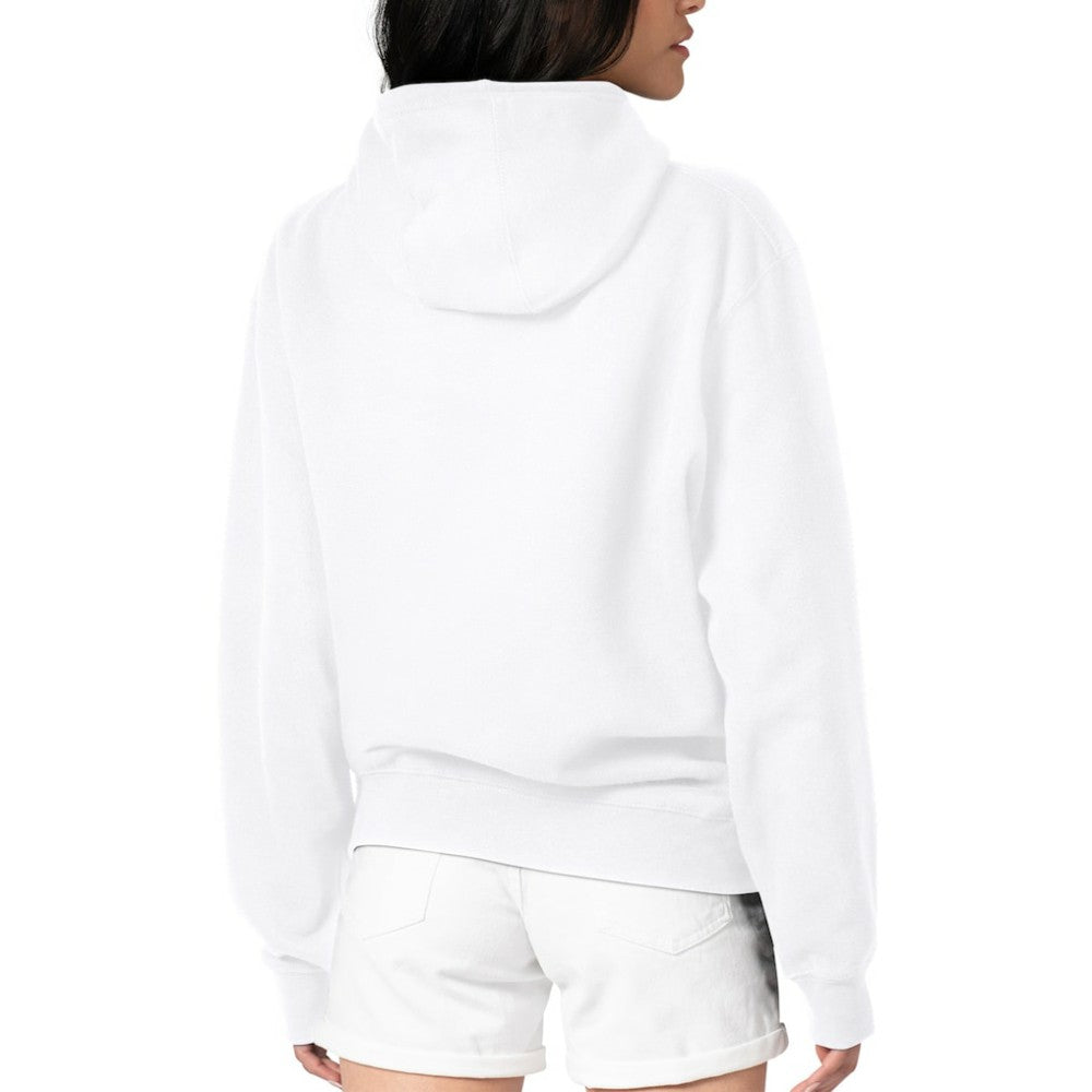 Athletics G-III 4Her by Carl Banks Women's Metallic Drop Fleece Hoodie - White Hoodies