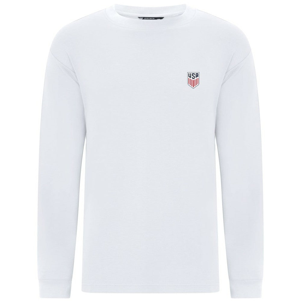 USMNT Levelwear Luxe Signature Long Sleeve T-Shirt White sale