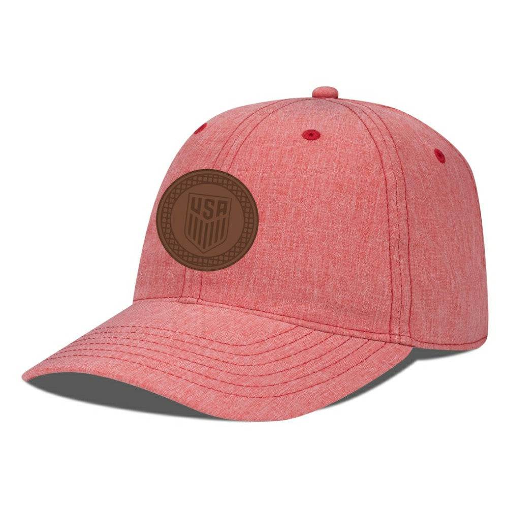 USMNT Levelwear Idol Periscope Adjustable Hat Heather Red