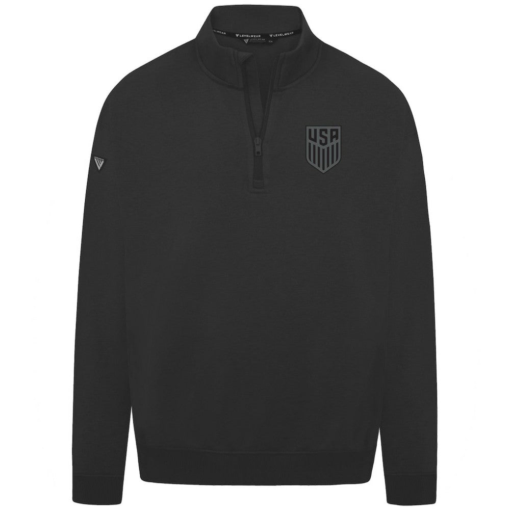 USMNT Levelwear Murray Quarter-Zip Sweatshirt Black shop