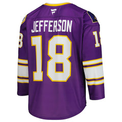 NFL Justin Jefferson Minnesota Vikings Hockey Jersey - Purple cheap